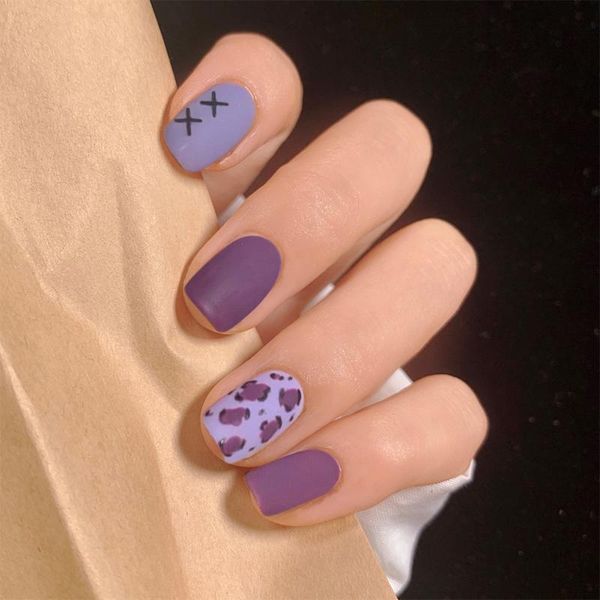 false nails leopard print fragrant taro purple bandage design nail wear finished fake waterproof removable piece 24pcs, Red;gold
false nails leopard print fragrant taro purple bandage design nail wear finished fake waterproof removable piece 24pcs, Red;gold