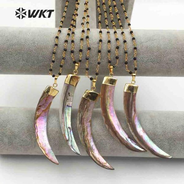 pendant necklaces wt-jn049 wkt natural abalone shell rosary bead necklace big size horn shape & faceted black chain girl, Silver
pendant necklaces wt-jn049 wkt natural abalone shell rosary bead necklace big size horn shape & faceted black chain girl, Silver