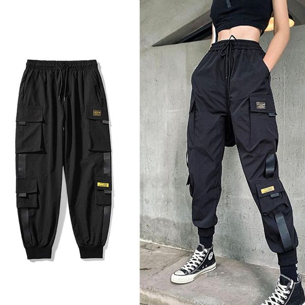 men's pants men cargo 2021 fashion punk pockets jogger trousers with chain harajuku elastics high waist streetwear harem couple, Black
men's pants men cargo 2021 fashion punk pockets jogger trousers with chain harajuku elastics high waist streetwear harem couple, Black