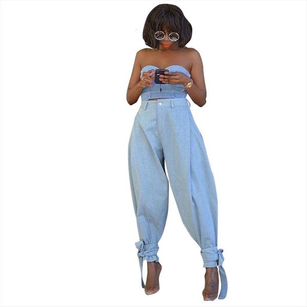 solid color loose button women jeans bandage mid waist wide leg trousers autumn style fashion streetwear, Blue
solid color loose button women jeans bandage mid waist wide leg trousers autumn style fashion streetwear, Blue
