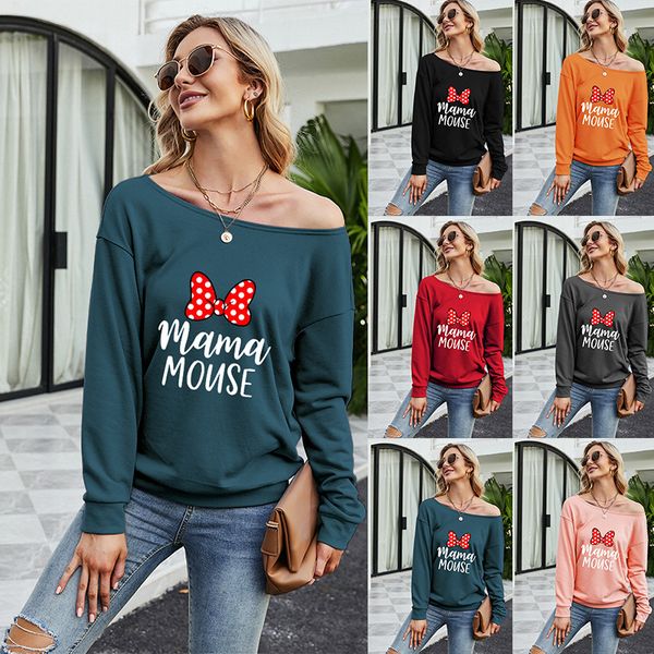 2021 autumn women's christmas theme letter printed diagonal shoulder sweater, Black
2021 autumn women's christmas theme letter printed diagonal shoulder sweater, Black