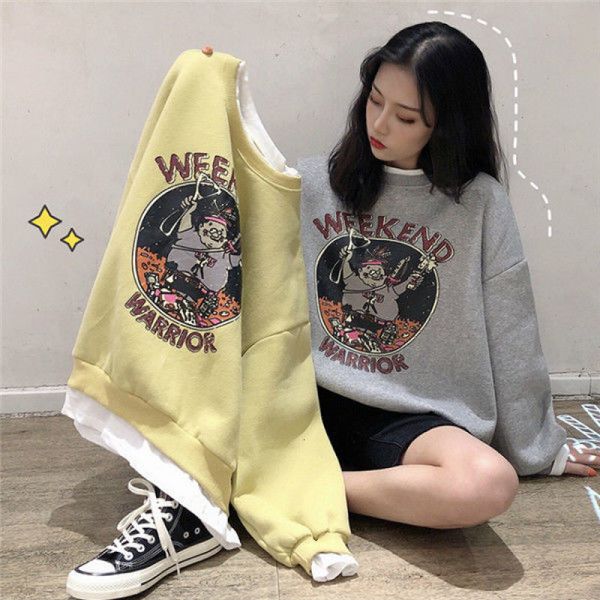 women's hoodies & sweatshirts -fall fake sweatshirt two fine print korean style kawaii coat rckg, Black
women's hoodies & sweatshirts -fall fake sweatshirt two fine print korean style kawaii coat rckg, Black