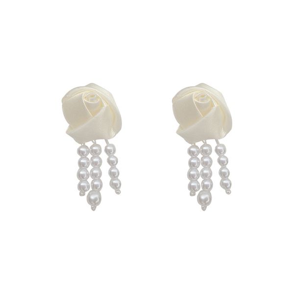 s925 silver stud earring for women gentle white silk flowers pearls tassel ear jewelry, Golden;silver
s925 silver stud earring for women gentle white silk flowers pearls tassel ear jewelry, Golden;silver