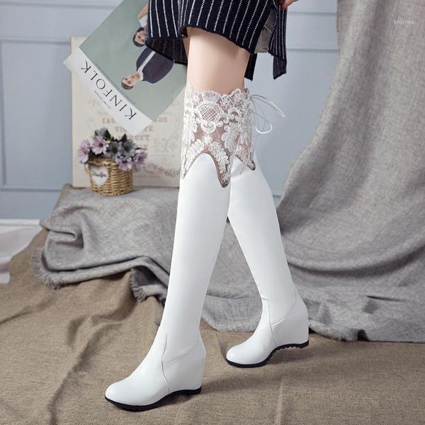 boots winter shoes female knee wedge lace women's bootspu leather women over the round toe footwear 34-431, Black
boots winter shoes female knee wedge lace women's bootspu leather women over the round toe footwear 34-431, Black