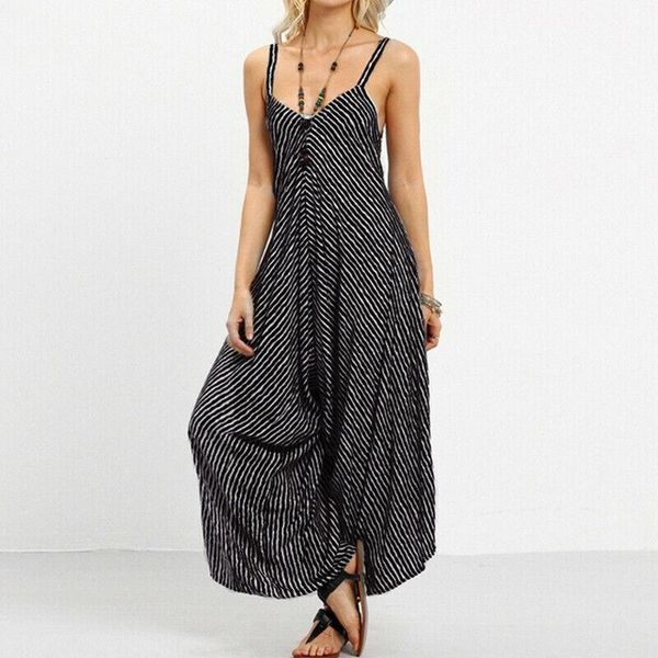 women's jumpsuits & rompers summer womens striped cotton linen baggy strappy loose harem playsuit jumpsuit trousers plus size s-5xl cas, Black;white
women's jumpsuits & rompers summer womens striped cotton linen baggy strappy loose harem playsuit jumpsuit trousers plus size s-5xl cas, Black;white