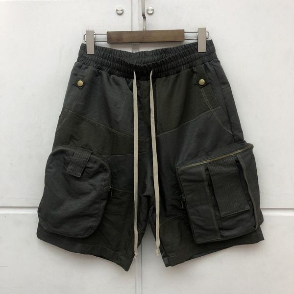 men's shorts drawstring sweatpants cargo pants multi-pocket breeches patchwork men women, White;black
men's shorts drawstring sweatpants cargo pants multi-pocket breeches patchwork men women, White;black