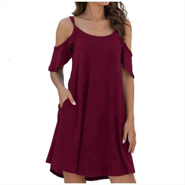 womens fashion cold shoulder short ruffle sleeve summer mid dresses with pocket casual adjustable straps daily elegent vestidos, Black;gray
womens fashion cold shoulder short ruffle sleeve summer mid dresses with pocket casual adjustable straps daily elegent vestidos, Black;gray
