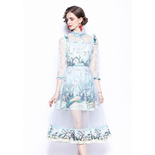summer runway designer dres's elegant three quarter sleeve mesh patchwork flower animal print vestidos 210531, Black;gray
summer runway designer dres's elegant three quarter sleeve mesh patchwork flower animal print vestidos 210531, Black;gray