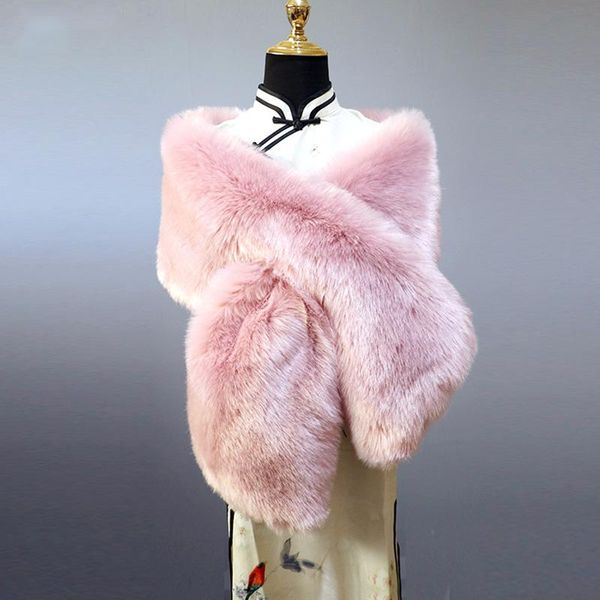 women's fur & faux winter bridal coat women wedding shawl evening party wraps slim keep warm shoulder capes elegant ladies, Black
women's fur & faux winter bridal coat women wedding shawl evening party wraps slim keep warm shoulder capes elegant ladies, Black