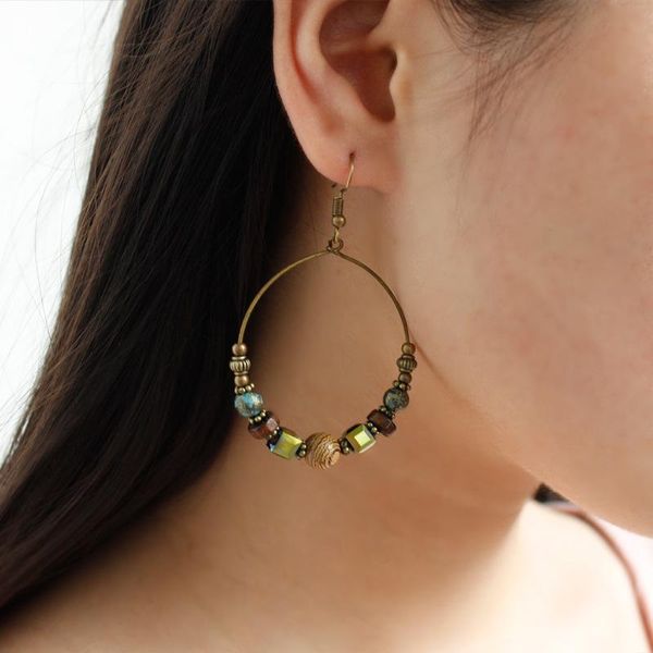 hoop & huggie isinyee antique wooden beads earrings for women girls vintage gold bead round circle ethnic ear jewelry, Golden;silver
hoop & huggie isinyee antique wooden beads earrings for women girls vintage gold bead round circle ethnic ear jewelry, Golden;silver