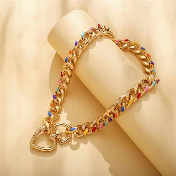 chains 2021 fashion women personality creative rainbow color love lock pendant necklace women's party jewelry, Silver
chains 2021 fashion women personality creative rainbow color love lock pendant necklace women's party jewelry, Silver
