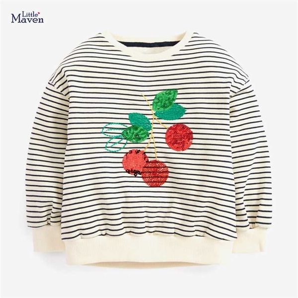 little maven girls long sleeve sweatshirts cherry paillette infant baby cotton clothes for children's clothing 211111, Black
little maven girls long sleeve sweatshirts cherry paillette infant baby cotton clothes for children's clothing 211111, Black