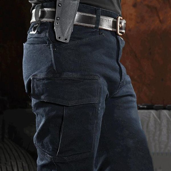 men's jeans tactical multi-pockets wear-resistant cargo long trousers male outdoor business classic casual straight pants, Blue
men's jeans tactical multi-pockets wear-resistant cargo long trousers male outdoor business classic casual straight pants, Blue