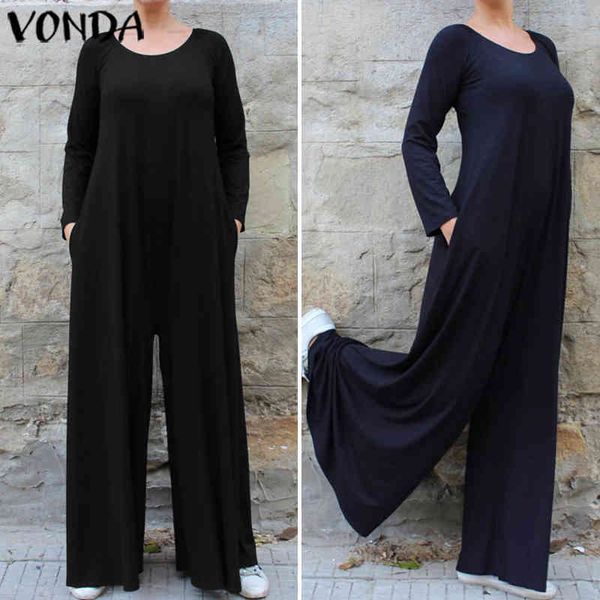 2021 autumn vonda women overalls elegant rompers woman jumpsuits vintage casual loose o neck wide leg pants long playsuits s-5xl, Black;white
2021 autumn vonda women overalls elegant rompers woman jumpsuits vintage casual loose o neck wide leg pants long playsuits s-5xl, Black;white