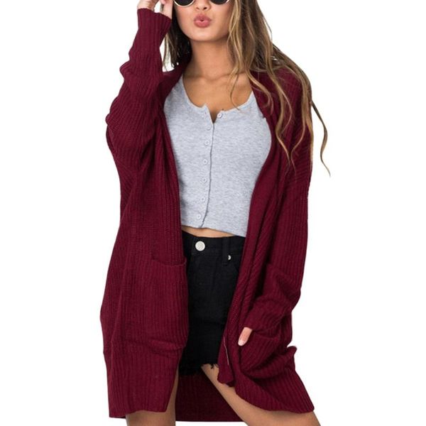women's sweaters pocket cardigan long-sleeved v-neck rough open stitich fashion coat cardigans spring autumn long knit sweater, White;black
women's sweaters pocket cardigan long-sleeved v-neck rough open stitich fashion coat cardigans spring autumn long knit sweater, White;black