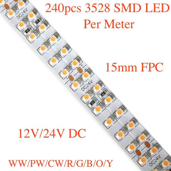 5m a roll/ lot, double row 3528 strips light, , 240pcs smd led per meter, dc 12v/24v
5m a roll/ lot, double row 3528 strips light, , 240pcs smd led per meter, dc 12v/24v