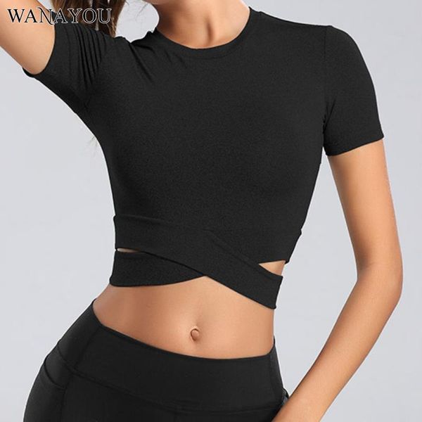 yoga outfit wanayou tight shirt women slim cross sports t-shirt solid color gym fitness navel short sleeve running workout
yoga outfit wanayou tight shirt women slim cross sports t-shirt solid color gym fitness navel short sleeve running workout