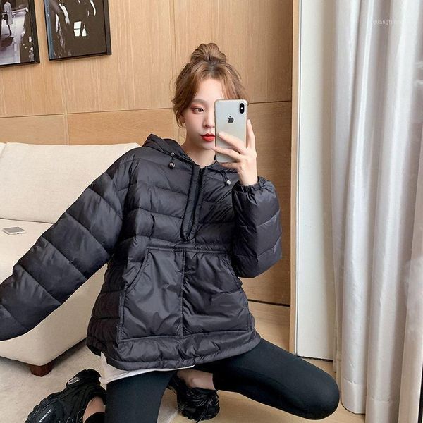 women winter cotton-padded jacket with hooded women's loose and simple long-sleeved 2021 down & parkas, Black
women winter cotton-padded jacket with hooded women's loose and simple long-sleeved 2021 down & parkas, Black
