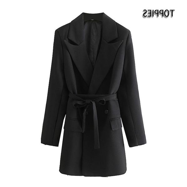 women's suits & blazers fashion black ies long belt jacket blazer woman double breasted suit coat female dress, White;black
women's suits & blazers fashion black ies long belt jacket blazer woman double breasted suit coat female dress, White;black