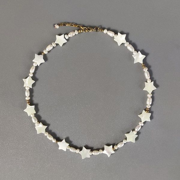 handmade shell stars gold-color bead necklace 2021 trend real pearl accessories banquet charm jewelry for women gift chokers, Golden;silver
handmade shell stars gold-color bead necklace 2021 trend real pearl accessories banquet charm jewelry for women gift chokers, Golden;silver