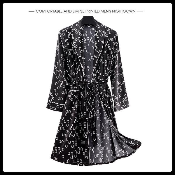 men's sleepwear fashion long sleeve men robe loose satin kimono gown nightgown black nightwear casual print home clothes lounge wear, Black;brown
men's sleepwear fashion long sleeve men robe loose satin kimono gown nightgown black nightwear casual print home clothes lounge wear, Black;brown