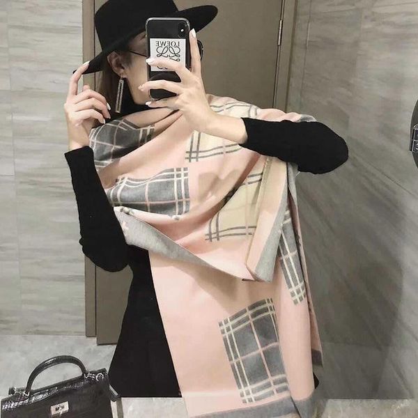 scarves english grid imitation cashmere scarf women's winter double-sided thick warm double-use summer air-conditioning shawl neck, Blue;gray
scarves english grid imitation cashmere scarf women's winter double-sided thick warm double-use summer air-conditioning shawl neck, Blue;gray