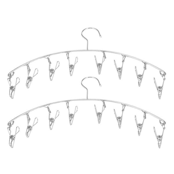 hangers & racks set of 2,stainless steel laundry drying rack clothes hanger with 8 clips for socks, baby clothes, cloth diapers,bras,towe
hangers & racks set of 2,stainless steel laundry drying rack clothes hanger with 8 clips for socks, baby clothes, cloth diapers,bras,towe
