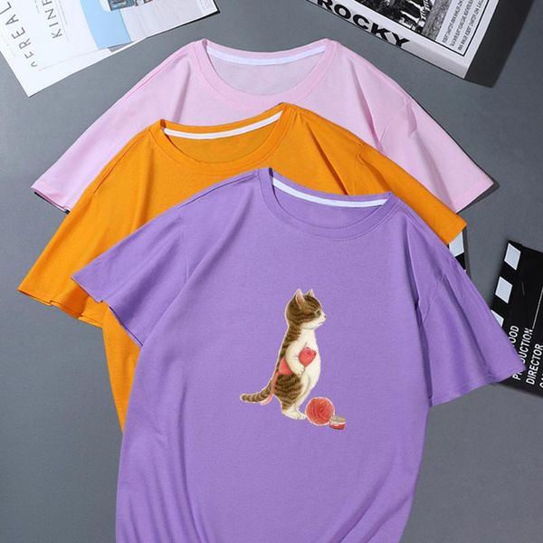 women's t-shirt summer t shirts women casual cute korean harajuku female kawaii cat graphic tee streetwear tshirts, White
women's t-shirt summer t shirts women casual cute korean harajuku female kawaii cat graphic tee streetwear tshirts, White