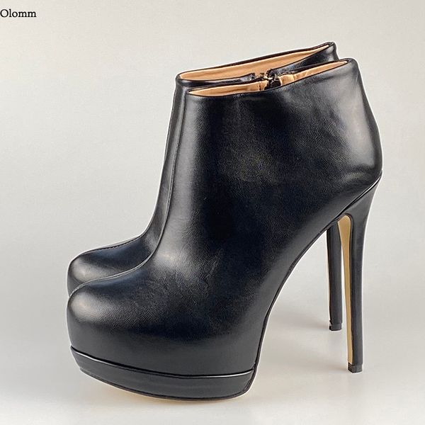 rontic 2021 handmade women ankle boots stiletto heels round toe elegant black casual shoes women plus us size 5-20
rontic 2021 handmade women ankle boots stiletto heels round toe elegant black casual shoes women plus us size 5-20