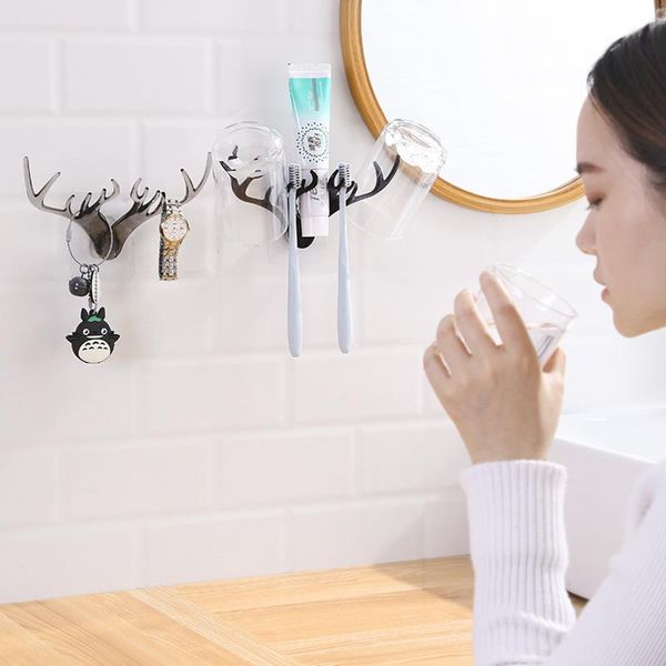 bathroom storage & organization plastic transparent organizer antlers design waterproof toothbrush holder multifunctional wall mounted rack
bathroom storage & organization plastic transparent organizer antlers design waterproof toothbrush holder multifunctional wall mounted rack