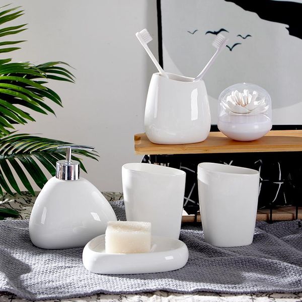 bath accessory set ceramic bathroom kit lotion bottle toothbrush holder nordic supplies couple mouthwash cup cotton swab box
bath accessory set ceramic bathroom kit lotion bottle toothbrush holder nordic supplies couple mouthwash cup cotton swab box