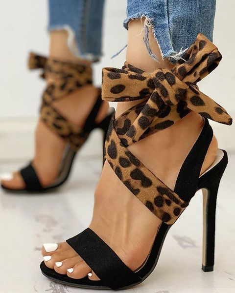sandals leopard print fashion front and rear straps super high-heeled women's summer thin-heel platform, Black
sandals leopard print fashion front and rear straps super high-heeled women's summer thin-heel platform, Black