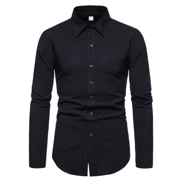 men's casual shirts solid color fashion autumn spring long sleeve turn down collar blouse men social business dress shirt, White;black
men's casual shirts solid color fashion autumn spring long sleeve turn down collar blouse men social business dress shirt, White;black