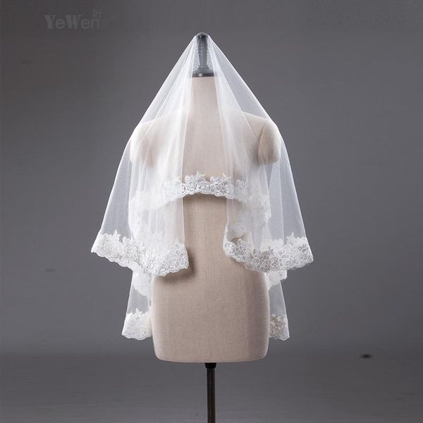 bridal veils 1.5m in stock ivory white short wedding lace edge accessories veil veu de noiva voile mariage, Black
bridal veils 1.5m in stock ivory white short wedding lace edge accessories veil veu de noiva voile mariage, Black