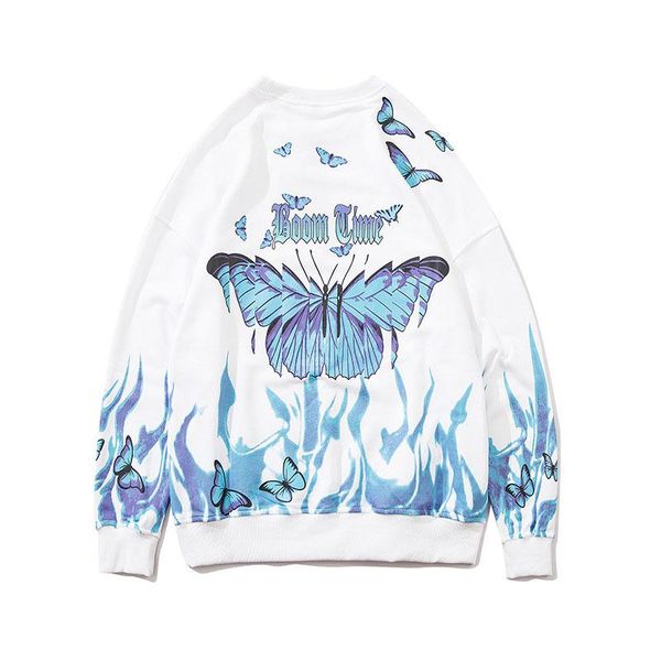 men's hoodies & sweatshirts kiovno men flame butterfly printed pullover hip hop fashion harajuku for male long sleeves, Black
men's hoodies & sweatshirts kiovno men flame butterfly printed pullover hip hop fashion harajuku for male long sleeves, Black