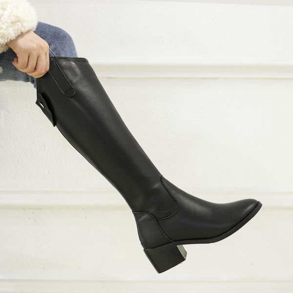 boots genuine leather knee high women winter warm back zipper party basic shoes woman riding round toe, Black
boots genuine leather knee high women winter warm back zipper party basic shoes woman riding round toe, Black