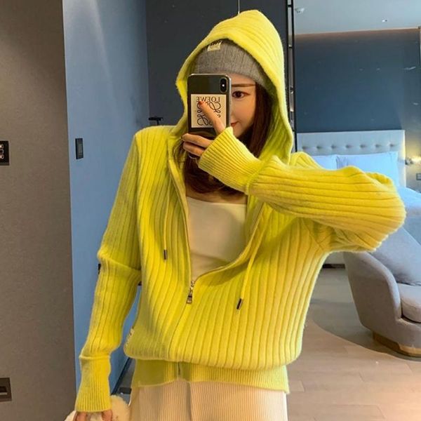 women's sweaters simple sweater 2021 spring and autumn hooded knitted cardigan jacket loose fashion harajuku, White;black
women's sweaters simple sweater 2021 spring and autumn hooded knitted cardigan jacket loose fashion harajuku, White;black