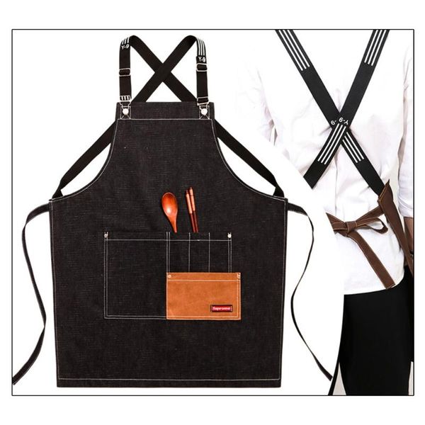 aprons chef apron cotton canvas cross back adjustable with pockets for women and men, kitchen cooking baking bib
aprons chef apron cotton canvas cross back adjustable with pockets for women and men, kitchen cooking baking bib
