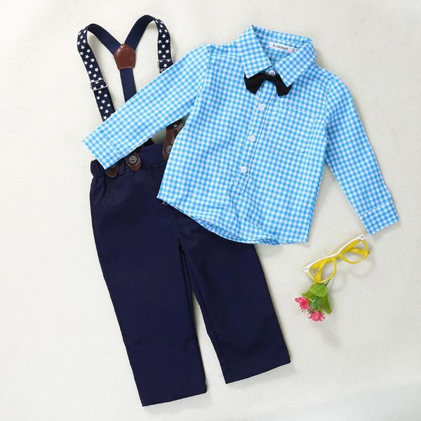 clothing sets 2pcs kids infant baby boys plaid shirt+suspender pants overalls clothes gentlemen outfits 0-24, White
clothing sets 2pcs kids infant baby boys plaid shirt+suspender pants overalls clothes gentlemen outfits 0-24, White