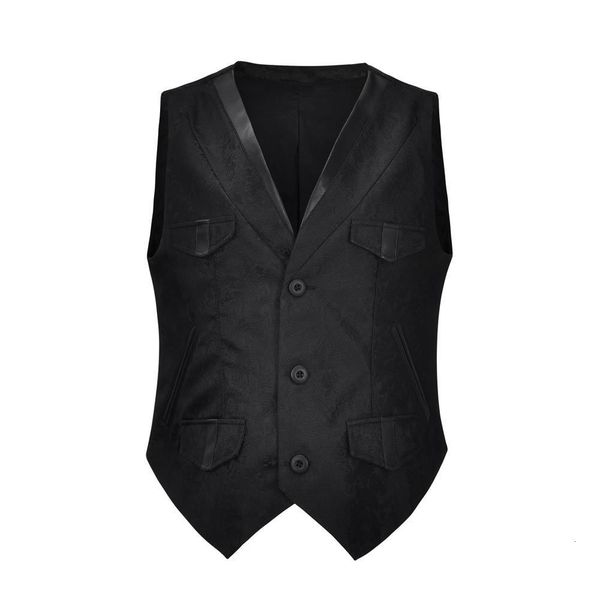 costumes autumn and winter 2021 fashion leisure simple men's single breasted v-neck slim vest, Black
costumes autumn and winter 2021 fashion leisure simple men's single breasted v-neck slim vest, Black