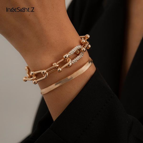 charm bracelets ingesight.z 2pcs/set rhinestones crystal link chain flat blade snake bangles for women jewelry, Golden;silver
charm bracelets ingesight.z 2pcs/set rhinestones crystal link chain flat blade snake bangles for women jewelry, Golden;silver