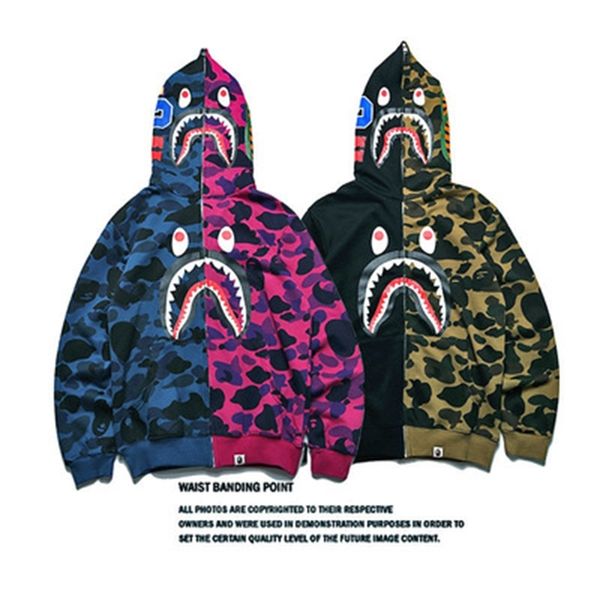 selling menswear youth tide brand shark head 3d printing camouflage zipper long sleeve hoodie men's sweater, Black
selling menswear youth tide brand shark head 3d printing camouflage zipper long sleeve hoodie men's sweater, Black