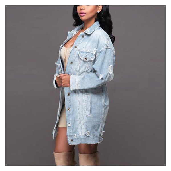 plus size outerwear & coats long jeans jacket blue jean fall 2021 women mid length dark hole denim trench coat oversized, Black
plus size outerwear & coats long jeans jacket blue jean fall 2021 women mid length dark hole denim trench coat oversized, Black