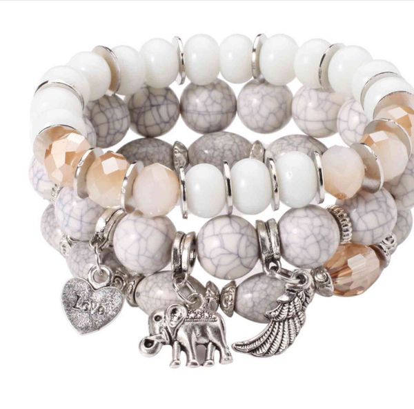3 sets bohemian beaded bracelets for women girls multilayer stretch stackable elephant wing marble bracelet multicolor jewelry, Golden;silver
3 sets bohemian beaded bracelets for women girls multilayer stretch stackable elephant wing marble bracelet multicolor jewelry, Golden;silver