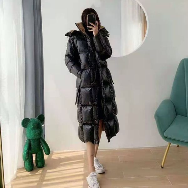 down coat m mengjia 2021 autumn and winter bright face long thickened women's jacket color matching loose bread, Black
down coat m mengjia 2021 autumn and winter bright face long thickened women's jacket color matching loose bread, Black