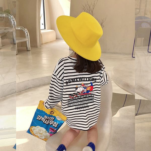 2021 childrens t shirt cartoon printing striped girls long sleeve t shirts spring autumn clothes 2-8y, White;black
2021 childrens t shirt cartoon printing striped girls long sleeve t shirts spring autumn clothes 2-8y, White;black