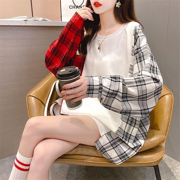 women's hoodies & sweatshirts harajuku plaid sweatshirt women oversized clothes autumn casual office pullover loose jumper high street, Black
women's hoodies & sweatshirts harajuku plaid sweatshirt women oversized clothes autumn casual office pullover loose jumper high street, Black