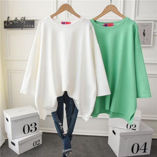 women's t-shirt plus size women thick cotton shirt tunic 3/4 sleeve 2021 long solid ultra soft casual tees pullovers oversized, White
women's t-shirt plus size women thick cotton shirt tunic 3/4 sleeve 2021 long solid ultra soft casual tees pullovers oversized, White