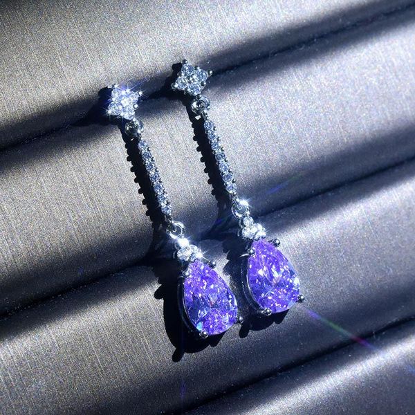 dangle & chandelier luxury purple crystal drop earrings fashion water zircon s925 fine jewelry for women wedding valentine's day gifts, Silver
dangle & chandelier luxury purple crystal drop earrings fashion water zircon s925 fine jewelry for women wedding valentine's day gifts, Silver