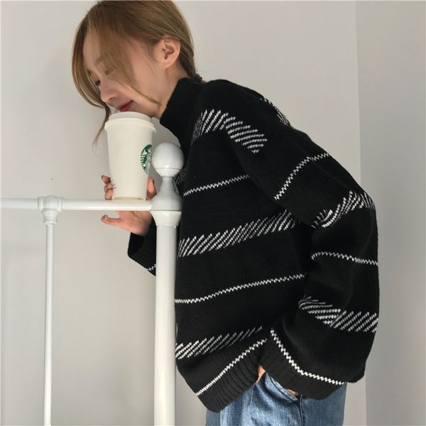 women's sweaters fdfklak bf knitted sweater women autumn winter warm sweaters pullover female half turtleneck striped pull femme bottom, White;black
women's sweaters fdfklak bf knitted sweater women autumn winter warm sweaters pullover female half turtleneck striped pull femme bottom, White;black